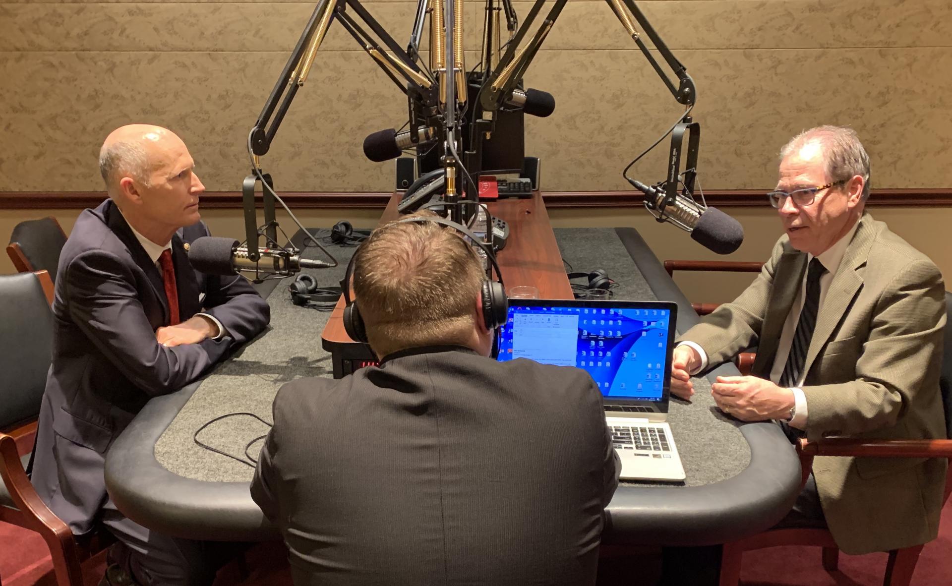 Senator Braun records podcast with Senator Rick Scott