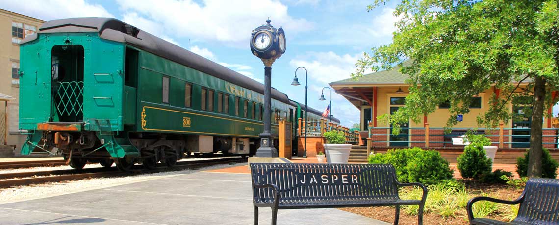 Photos of the Train Depot in Senator Braun's hometown